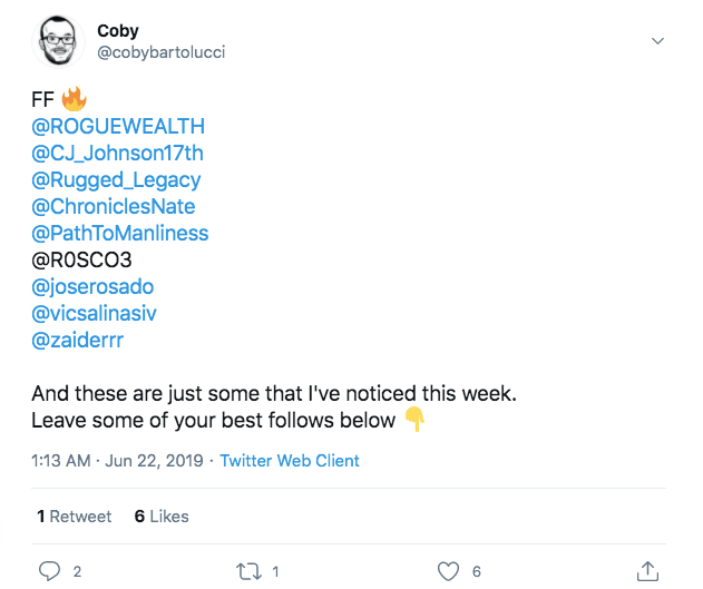 Coby's tweet