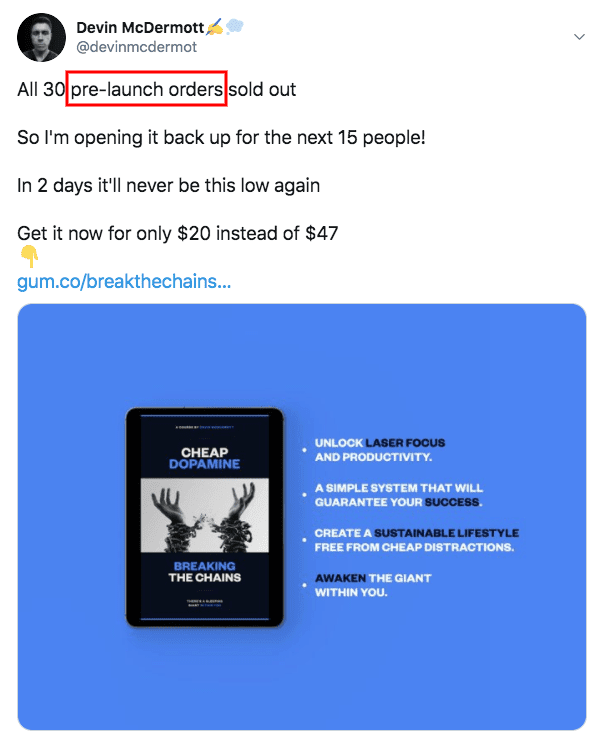 pre-launch example devin mcdermott