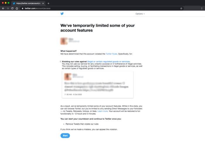 We ve limited some of your account features -