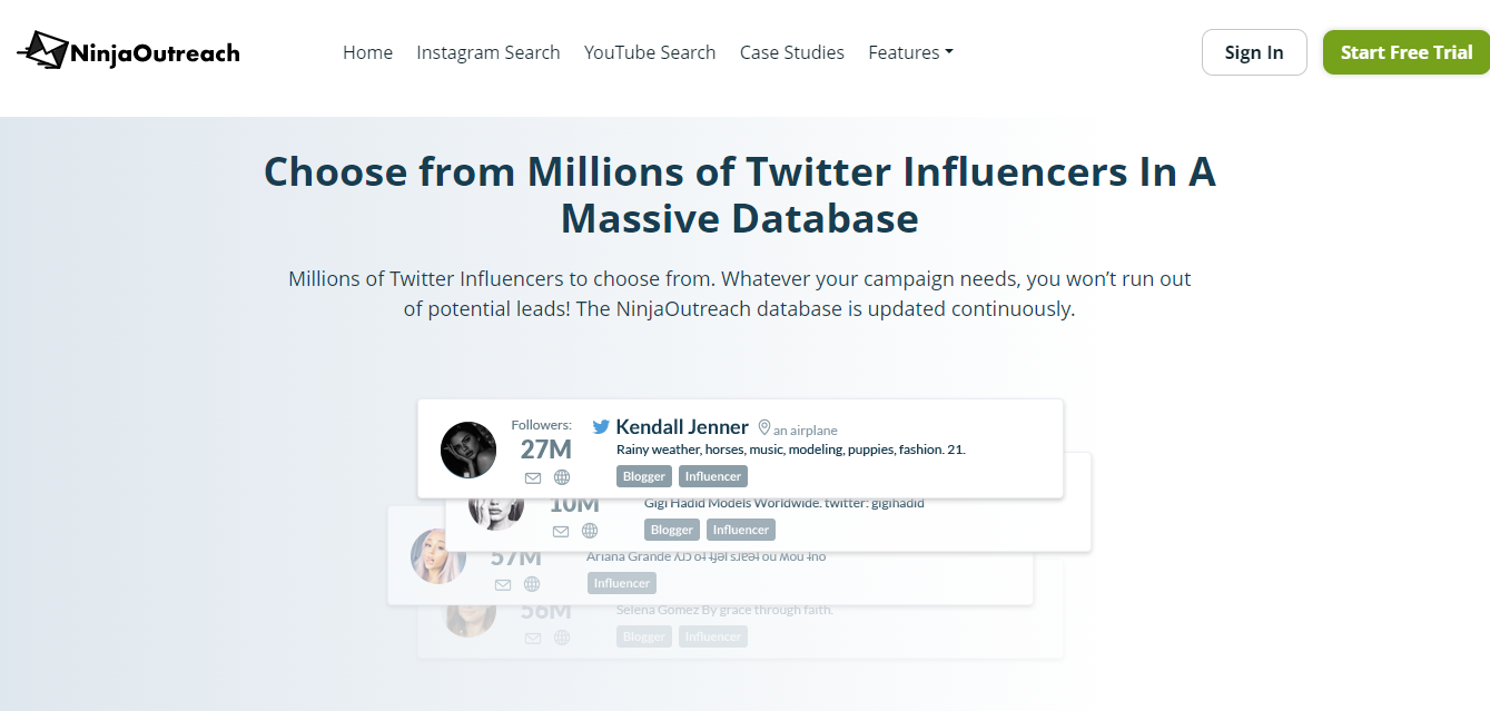 Top Twitter Influencers _ ninjaoutreach