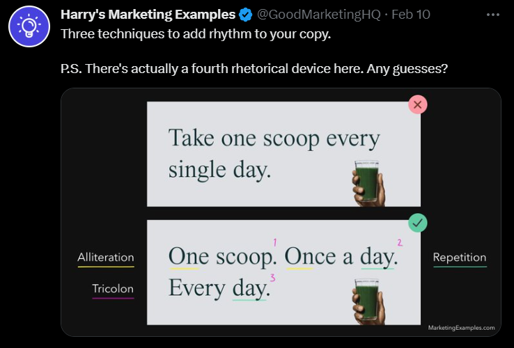 Twitter acounts to follow_Harry's Marketing Examples (@GoodMarketingHQ)