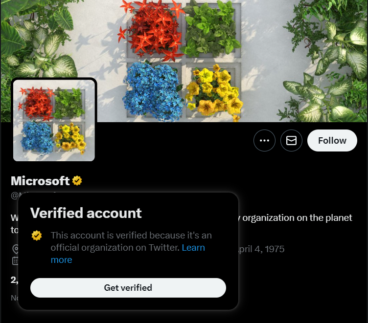 Twitter Golden check