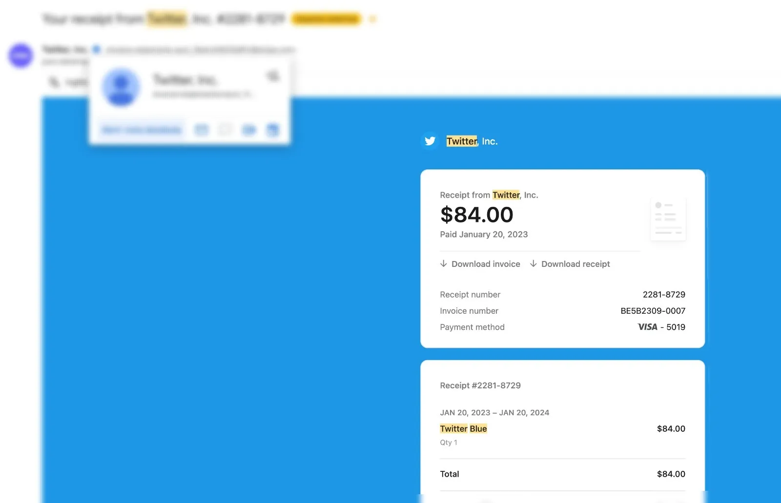 How long verification twitter blue