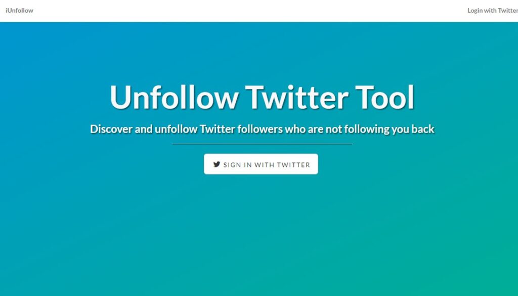 Software to unfollow on Twitter - iUnfollow