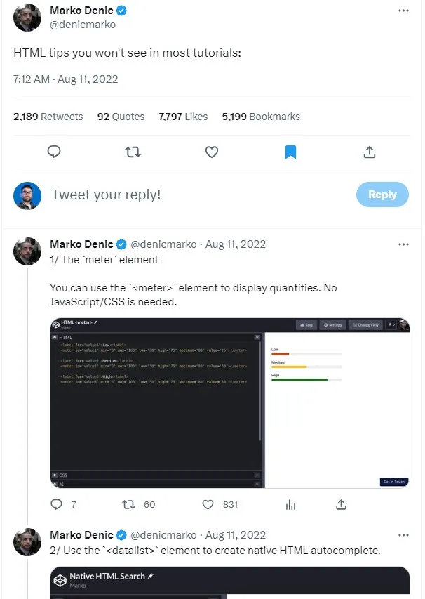 write twitter thread