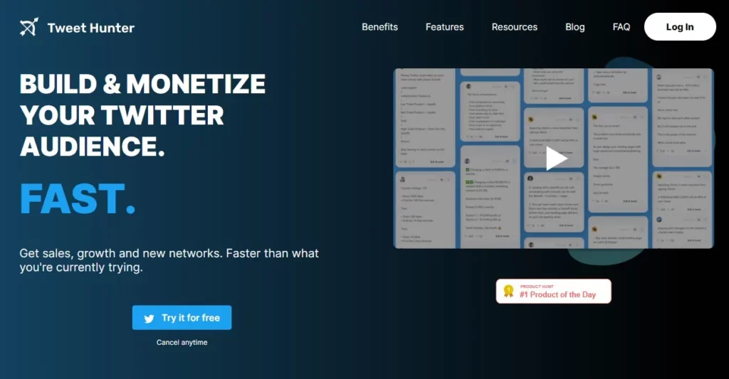 Twitter tool Marketing - Tweet Hunter