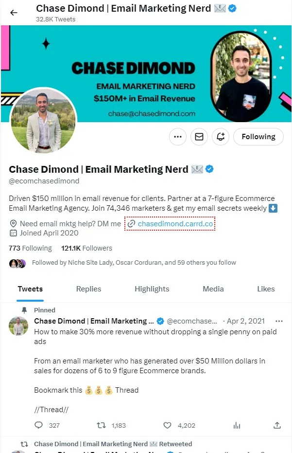 find a niche on twitter