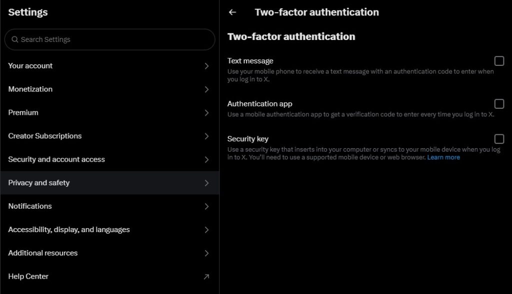 Two-factor authentication