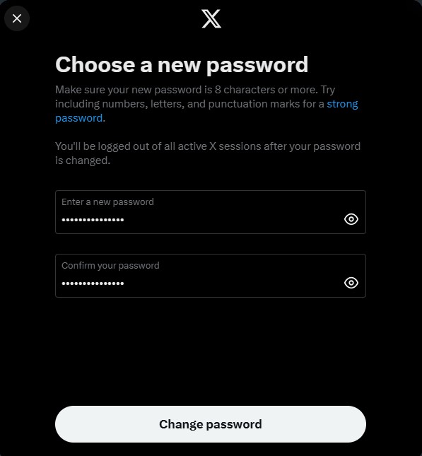 Use a strong password