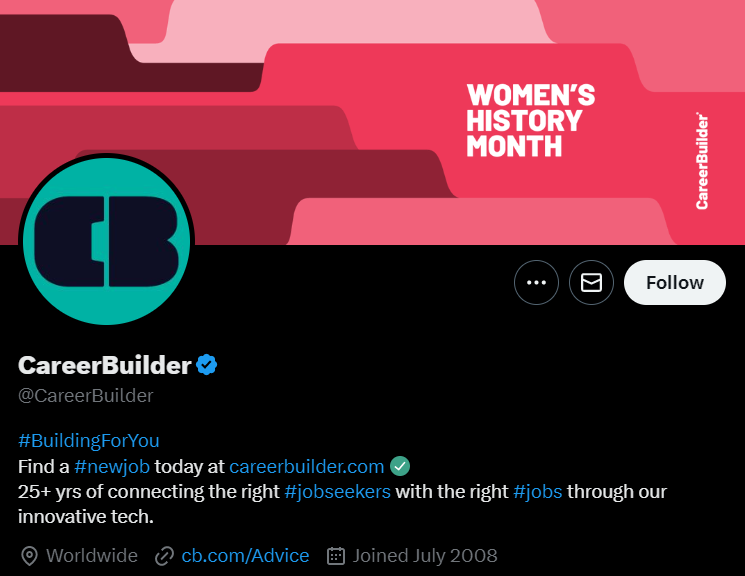 Tweets to follow_CareerBuilder (@CareerBuilder)