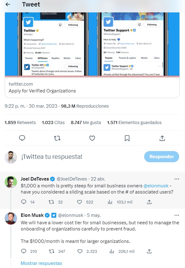 twitter blue for business